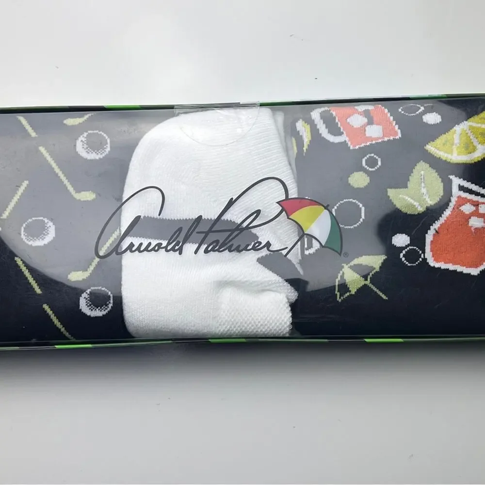Arnold Palmer Men's Three Pack Variety Golf Theme Graphic Sock Set  New In Box